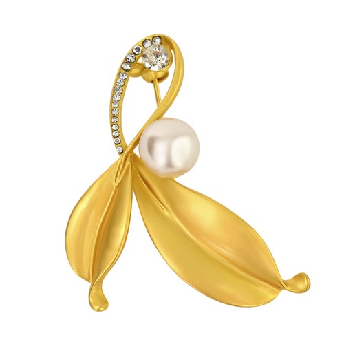 Leaf-shaped brooch