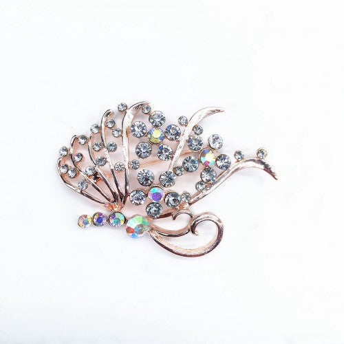 Crystal-covered brooch