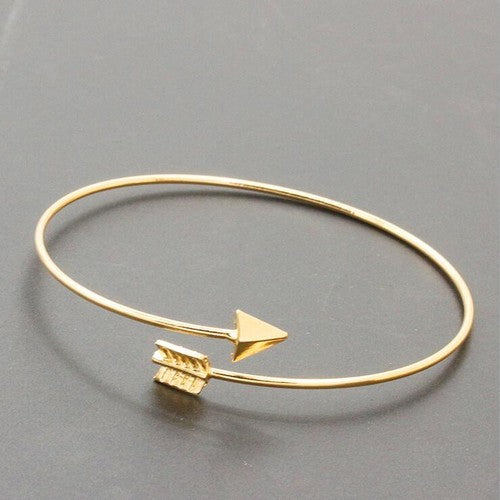 'Cupid's arrow' bangle in gold and silver