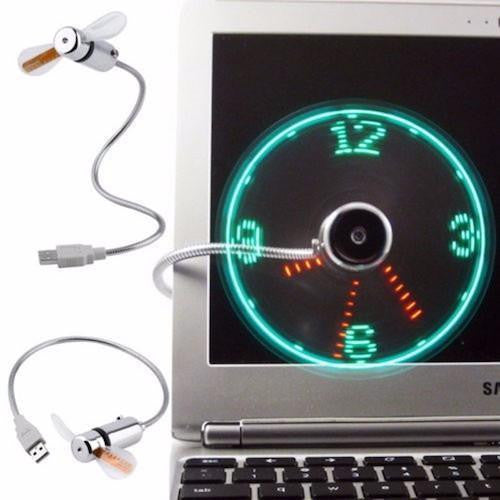 Mini USB Flexible Clock Fan