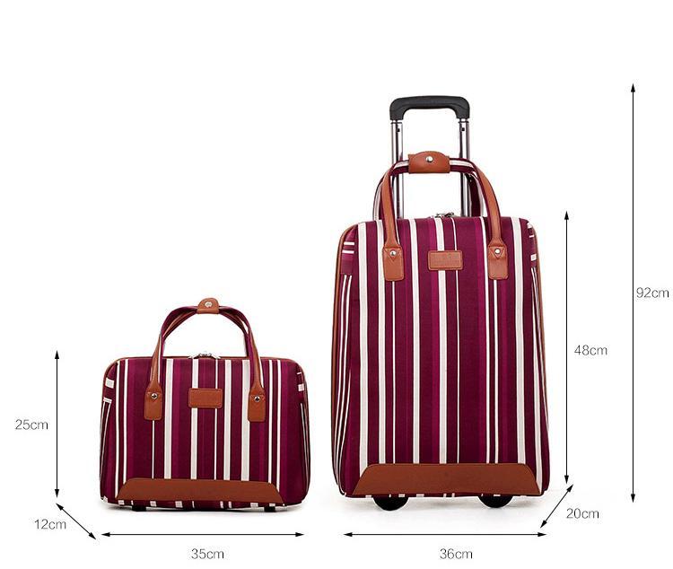 Women's Handbag Rolling Luggage Set