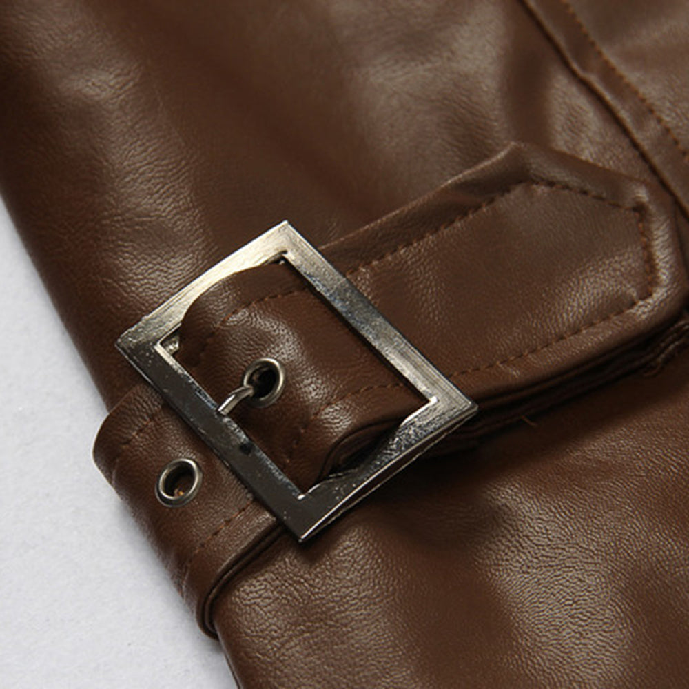Brown Retro Leather Jacket