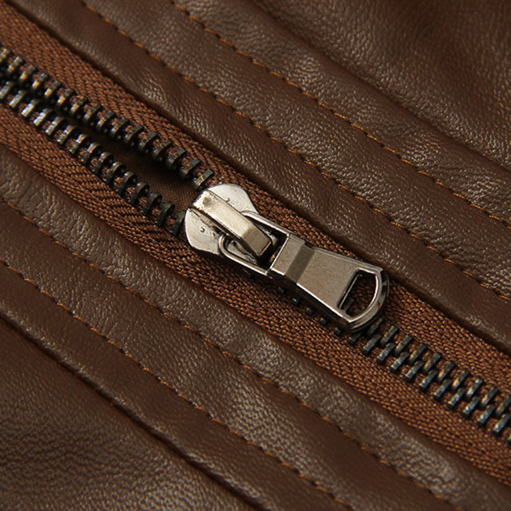 Brown Retro Leather Jacket