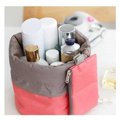 High Quality Barrel Shaped Travel Cosmetic Bag