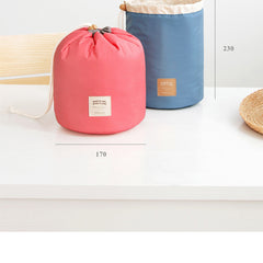 High Quality Barrel Shaped Travel Cosmetic Bag