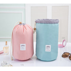 High Quality Barrel Shaped Travel Cosmetic Bag