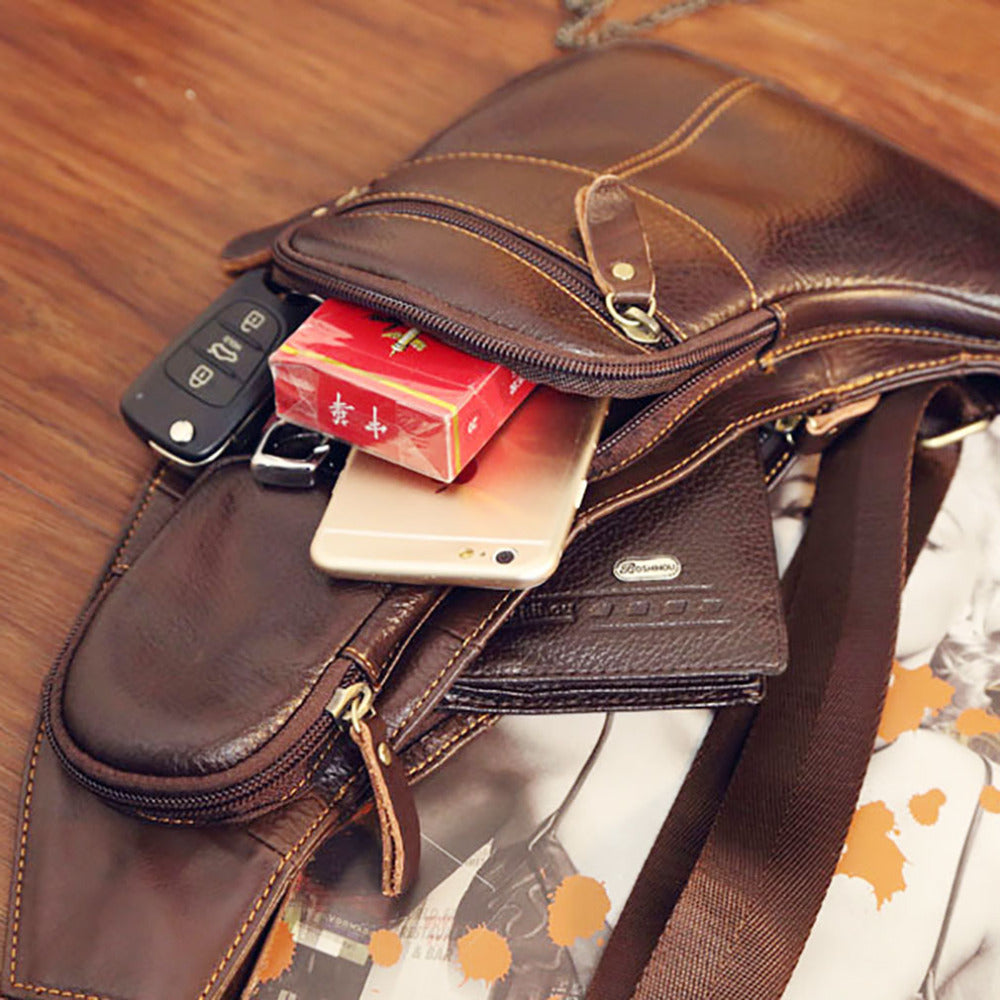 Men's Genuine Leather Cowhide Vintage Bag