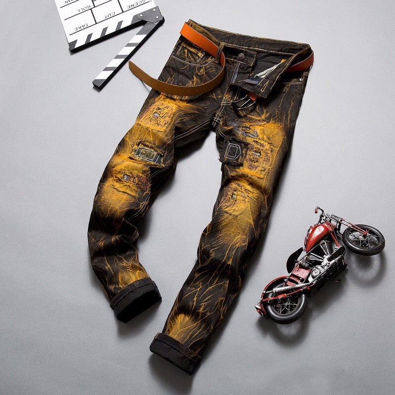 MaxZa Ripped Biker Jeans