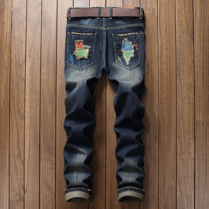 MaxZa Distressed Biker Jeans