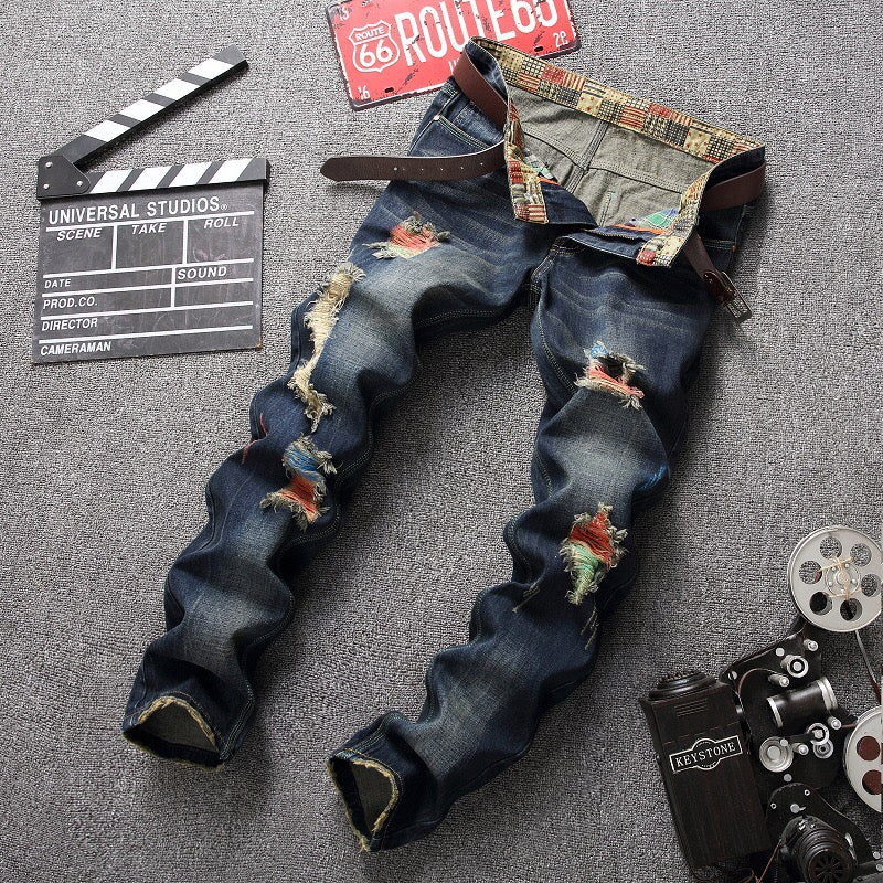 MaxZa Distressed Biker Jeans