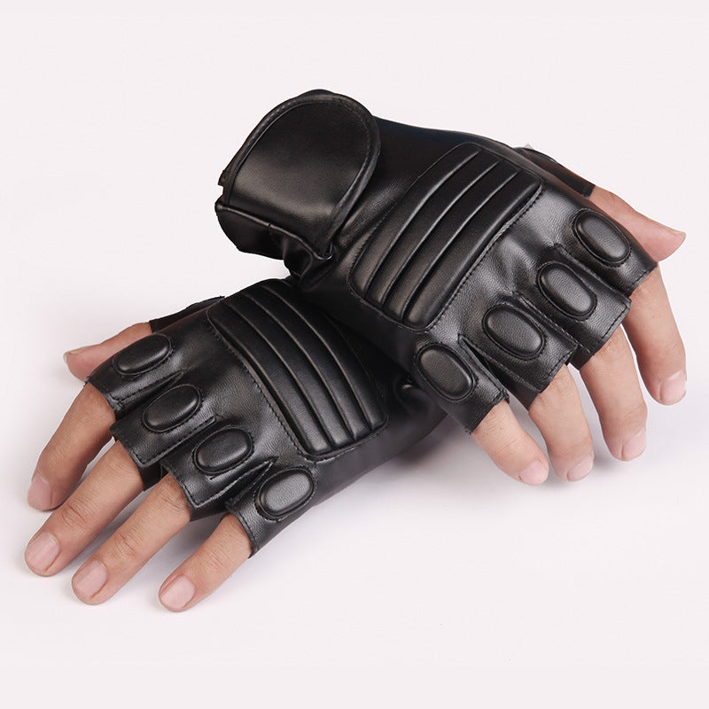 Leather Fingerless Gloves