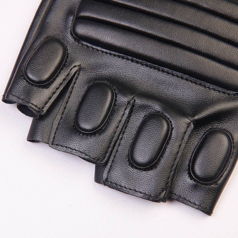 Leather Fingerless Gloves