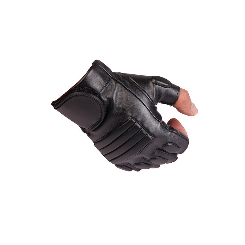 Leather Fingerless Gloves