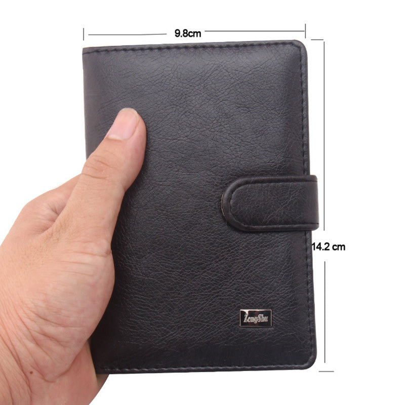 Leather Passport Cover Men Travel Wallet