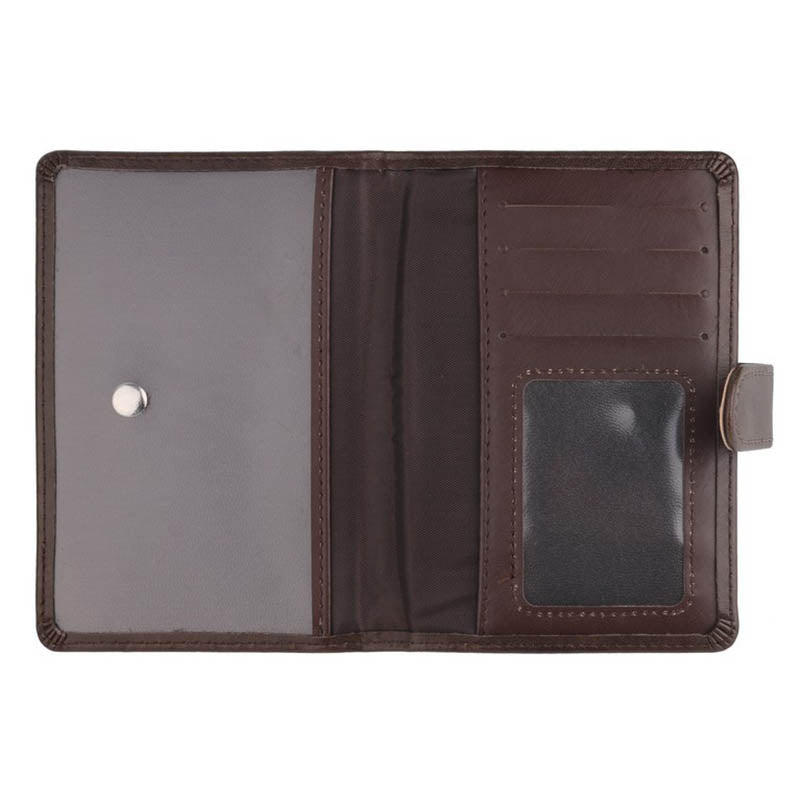Leather Passport Cover Men Travel Wallet