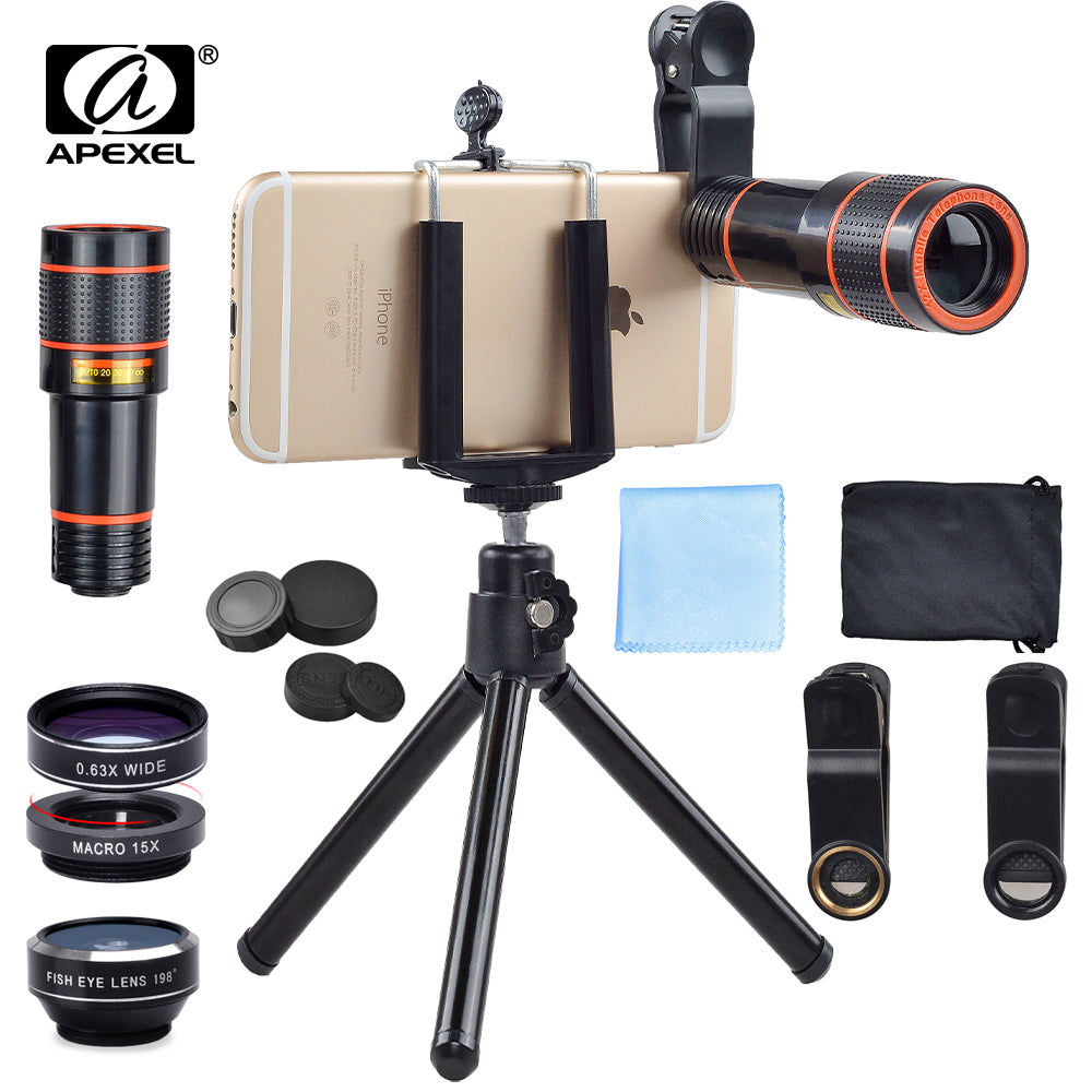Universal 6 in 1 Tripod 12X Zoom Telescope - Free Product, Just Cover Shipping, Color - only HS 12X lens