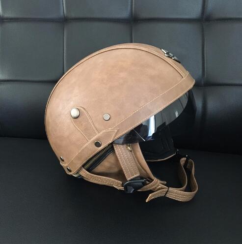 RockBiker Leather Helmet