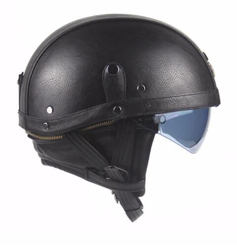 RockBiker Leather Helmet