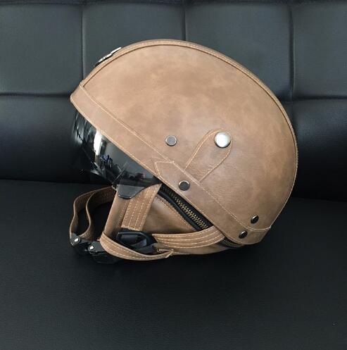 RockBiker Leather Helmet