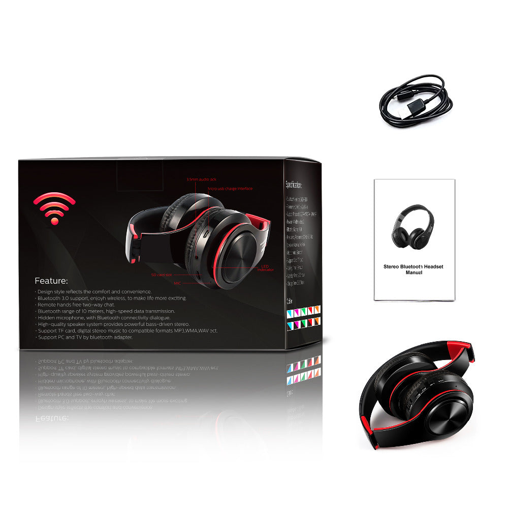 Bluetooth Foldable Headphones with Side Control Pad