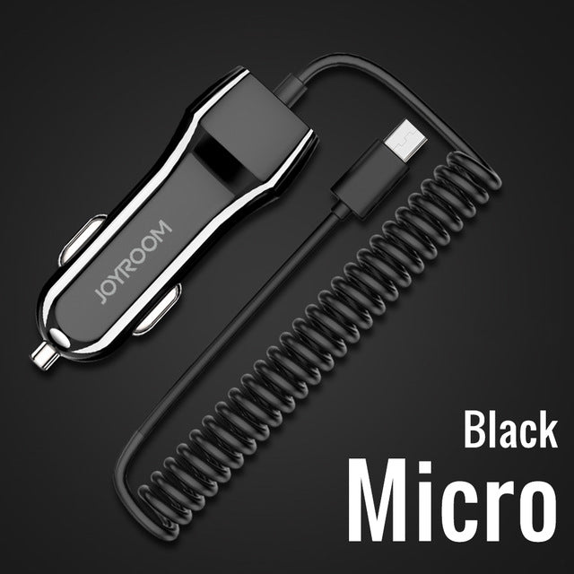 JOYROOM Dual Port USB Phone Car Charger Adapter LED