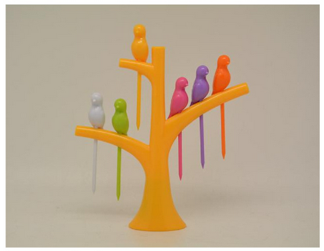 Bird Fruit Snack Dessert Forks