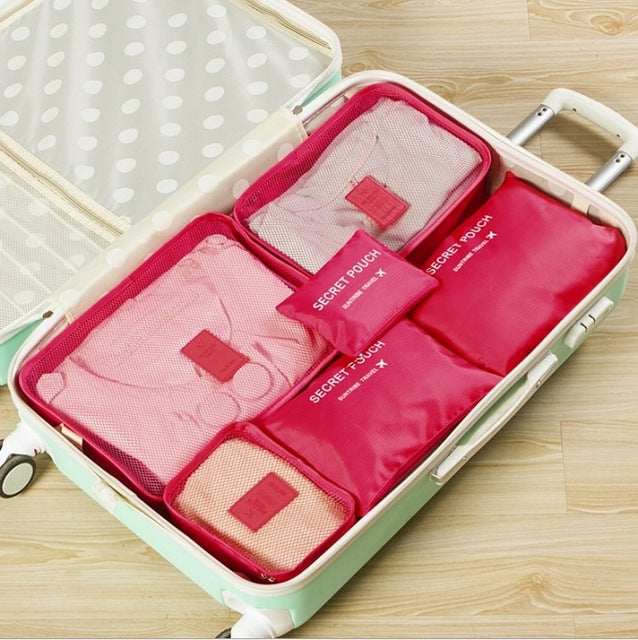 6 pcs/set Travel Packing Organizers