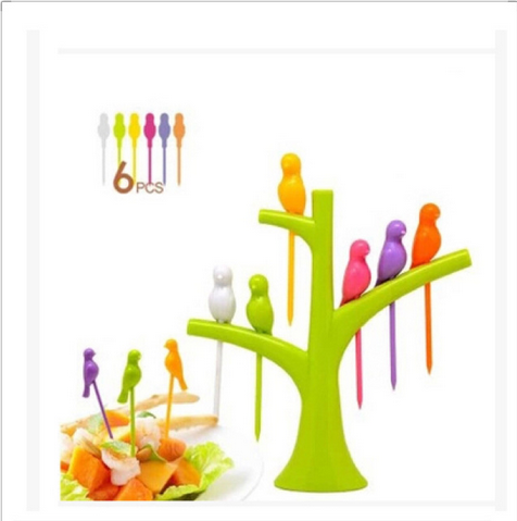 Bird Fruit Snack Dessert Forks