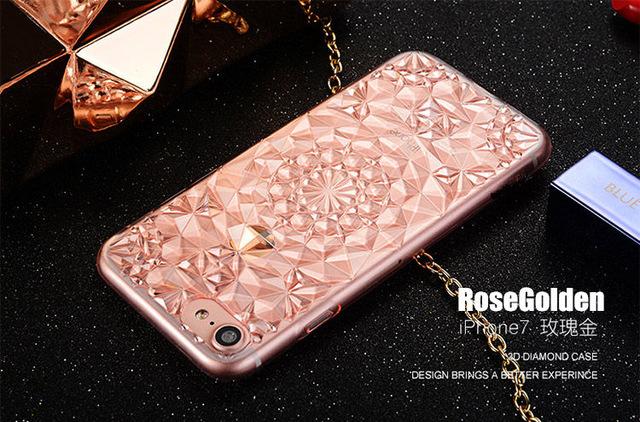 3D Diamond Pattern Soft TPU iPhone Case