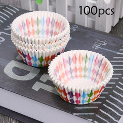 100pcs Rainbow Cupcake