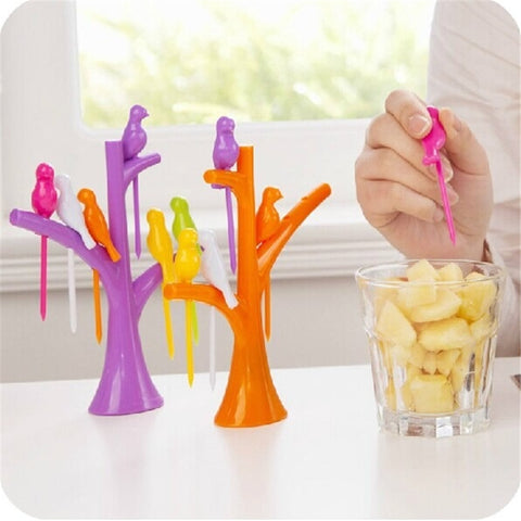 Bird Fruit Snack Dessert Forks