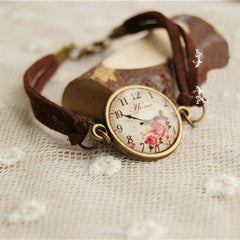 Watch imitation leather bracelet