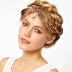 Golden chain headpiece