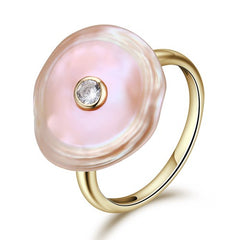 Irregularity freshwater pearl ring