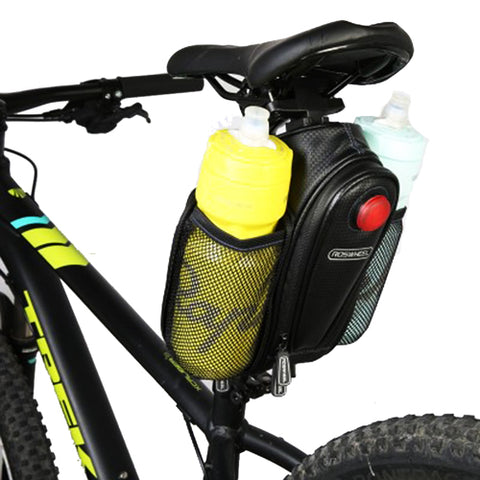 Roswheel Rainproof Saddle Bag /w LED Lights And Bottle Bag