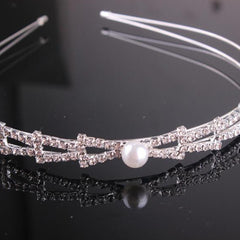 Crystal and pearl-covered headband