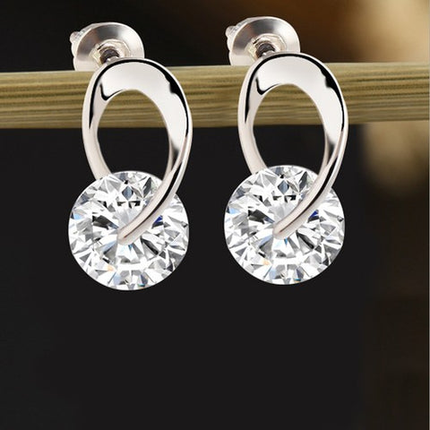 Stud earrings with rhinestone detail