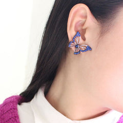 Butterfly-shaped stud earrings