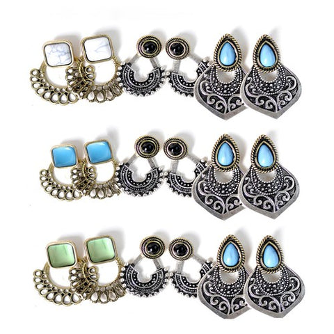 3-in-1 vintage earrings