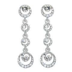 Drop earrings with crystal details