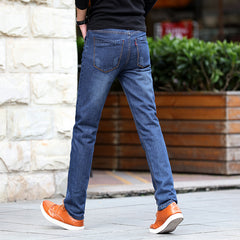 Straight Denim Biker Jeans