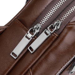 Men's Casual Shoulder PU Lleather Crossbody Bag