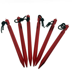 23cm Professional 10 Pcs Aluminument Tent Pegs with Rope Stake