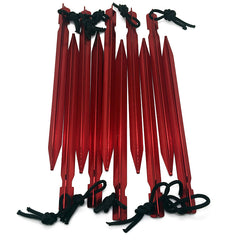 23cm Professional 10 Pcs Aluminument Tent Pegs with Rope Stake