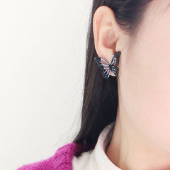 Butterfly-shaped stud earrings