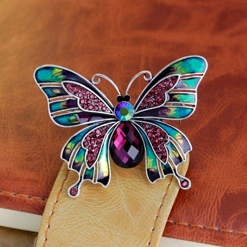 Colorful butterfly brooch