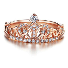 Rose gold crown ring