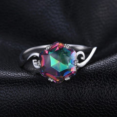 'Rainbow fire' mystic topaz ring