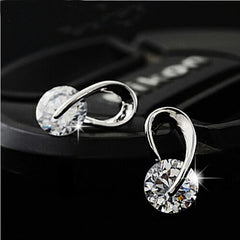 Stud earrings with rhinestone detail