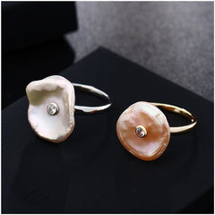 Irregularity freshwater pearl ring